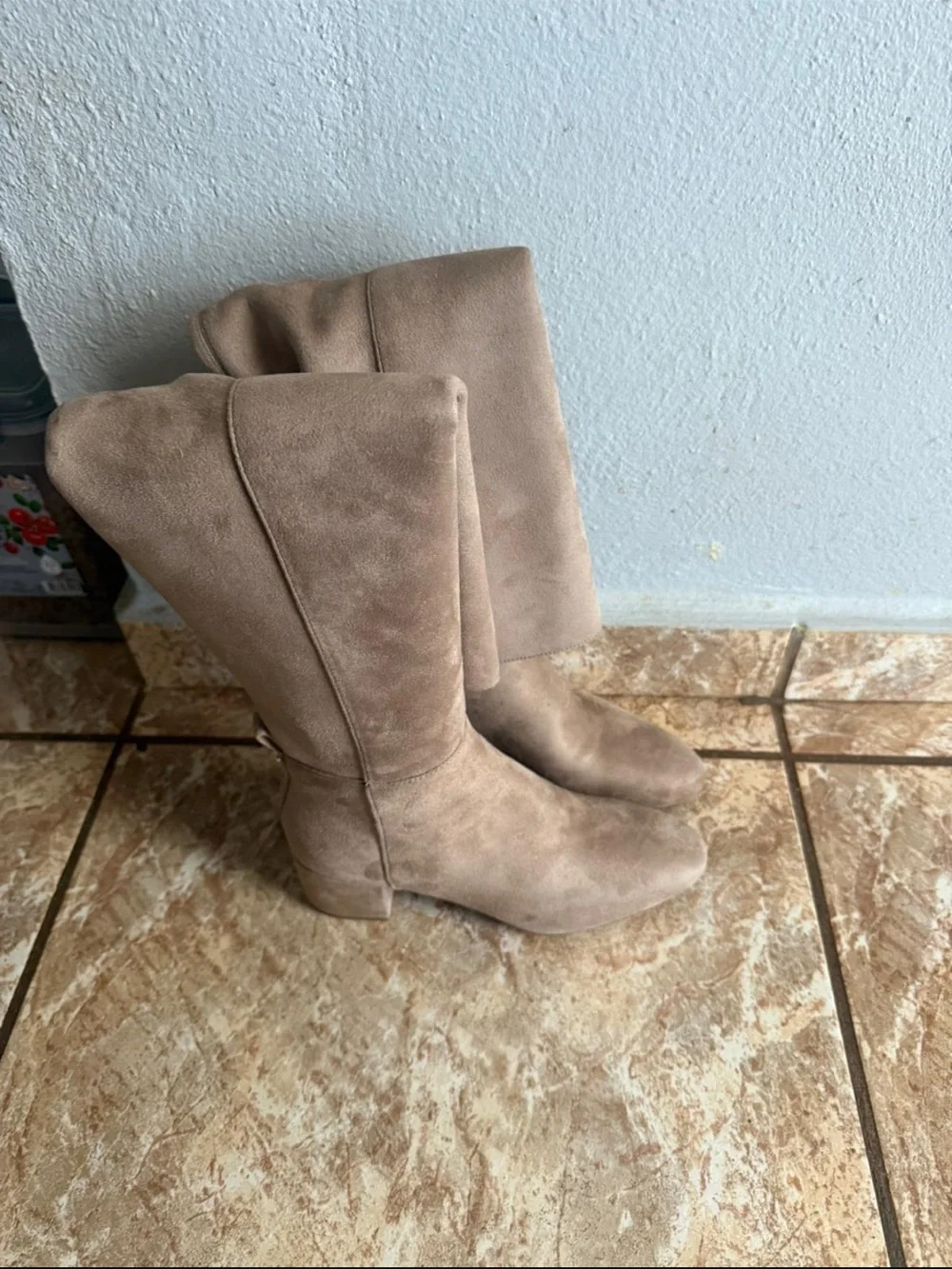 Michael Kors Taupe Over-the-Knee Suede Boots